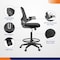 4Dock Drafting Chair Tall Office Chair with Adjustable Footrest YZ237 - alternate 3
