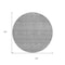 Homeroots 8' Gray And Silver Round Chevron Washable Indoor Outdoor Area Rug 612264 - alternate 6