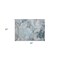 Homeroots 2' X 3' Teal Abstract Washable Non Skid Indoor Outdoor Area Rug 559532 - alternate 2
