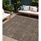 Homeroots 8' X 10' Chocolate Floral Washable Non Skid Indoor Outdoor Area Rug 564317 - alternate 1