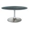 Homeroots 60" Gray and Silver Marble and Aluminum Pedestal Base Round Top Dining Table 572221 - alternate 3