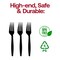 Smarty Had A Party Black Plastic Disposable Forks (1000 Forks), 1000PK 420F-BK-CASE - alternate 5