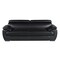 Homeroots 86" Black Leather Sofa With Silver Legs 329519 - alternate 1
