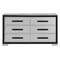 Homeroots 60" Gray And Black Wood Six Drawer Double Dresser 564667 - alternate 5