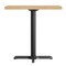 Flash Furniture Bennett 24 in x 30 in Solid Wood Indoor Tabletop in Natural with 22 in x 22 in Dining Height GSF-REC2430-NAT-T2222-GG - alternate 4
