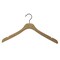 Nahanco 17in Raw Wooden SlimLine Jacket Hanger w/ Gunmetal Hook, 25PK SL25517GM - alternate 1