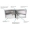 Mytee Products 18inx18inx60in Aluminum Trailer Underbody Tool Box w/ Mirror Finish Double Doors TBAL181860-PL - alternate 6