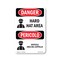 Signmission OSHA Danger Sign, Hard Hat Area Bilingual, 24in X 18in Aluminum, OS-DS-A-1824-VI-1292 OS-DS-A-1824-VI-1292 - alternate 1