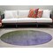 Homeroots 8' Olive Green And Purple Round Ombre Washable Indoor Outdoor Area Rug 563723 - alternate 1