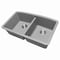 Msi Grey Quartz 32in x 19in Undermount 50/50 Double Bowl Kitchen Sink ZOR-QTZ-DBSNK-0107 - alternate 2