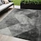 Homeroots 5' X 8' Gray And Black Geometric Washable Indoor Outdoor Area Rug 602846 - alternate 2
