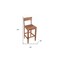 Homeroots 30" Brown Solid Wood Bar Height Bar Chair 522382 - alternate 1