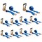 Mytee Products 2in x 27ft Blue Ratchet Tie-Down Strap w/ Wire Hook, 3,333 lbs WLL, 10PK RS227WH-Bx10 - alternate 7