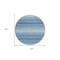 Homeroots 8' Blue And Ivory Round Abstract Washable Indoor Outdoor Area Rug 599942 - alternate 7