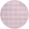 Homeroots 8' Pink And Gray Round Plaid Washable Indoor Outdoor Area Rug 595507 - alternate 2