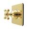 Kingston Brass Single-Handle Six-Way Diverter Valve with Square Trim Kit, Polished Brass KS4042BX - alternate 1