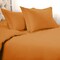 Homeroots Orange Queen Cotton Blend 1200 Thread Count Washable Duvet Cover Set 528185 - alternate 3