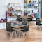 Regency Square Kee Adjustable Classroom Table W/ 4 Andy Stack Chairs, 30 in W, 30 in L, Noble Oak TB3030NOAPGY45BK - alternate 5