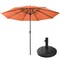 Pure Garden 9 ft Patio Umbrella with 19lb Base, Easy Crank and Orange Vented Canopy 50-LG1052B - alternate 1