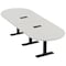 Skutchi Designs 10 Person Conference Table With Power Unit | 10' Racetrack Table | Harmony Series HAR-RAC-48X120-T.BK-U779-EBLK - alternate 1