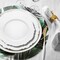 Smarty Had A Party White w/Silver Rim Round Blossom Plastic Dinnerware Set (120 Dinner Plates+120 Salad Plates), 240PK 4840WHS-VP-CASE - alternate 4