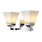 Jonathan Y Staunton 15" 2-Light Farmhouse Cottage Metal LED Vanity Light with Frosted Glass Shades, Chrome JYL7523B - alternate 5