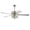 Jonathan Y Zara 52" Filigree 6-Light Metal/Wood LED Ceiling Fan, Chrome JYL9602A - alternate 1