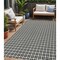 Homeroots 5' X 8' Black And Ivory Geometric Washable Indoor Outdoor Area Rug 614720 - alternate 1