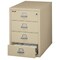 Fireking 25-5/16" W 4 Drawer Card Check Note File Cabinet, Parchment 4-2536-CPA - alternate 2
