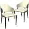 Leisuremod Aria Modern Dining Chair in Leather and Iron Legs with Curved Back in Grey, 2PK AC45GR2 - alternate 1
