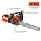 Black & Decker 40V MAX* Lithium 12 in. Chainsaw LCS1240 - alternate 11