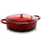 Crock-Pot Crock Pot Artisan Enameled Cast Iron 5 Quart Round Braiser Pan with Self Basting Lid in Scarlet Red 112000.02 - alternate 4