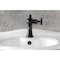 Kingston Brass One-Handle Single-Hole Bathroom Faucet with Push Pop-Up Drain, Matte Black KS3540RNX - alternate 3