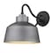 Homeroots Pebbled Gray Bowl Shape Outdoor Wall Light 398478 - alternate 5