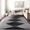World Rug Gallery Geometric Stripe Area Rug 7 ft 10 in x 10 ft Black WR150BLACK8X10 - alternate 1
