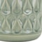Homeroots 7in Green Geometric Ceramic Indoor Outdoor Round Pot Planter 487455 - alternate 3