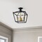 Jonathan Y Plains 12" 4-Light Modern Farmhouse Metal Open-Frame Pagoda LED Semi Flush Mount Mini Lantern, Oil Ru JYL7610G - alternate 5