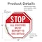 Signmission Stop All Visitors Must Report to Th, 4 inch X 4 inch, Vinyl Decal, 2PK OC-D-2PACK-4-246 - alternate 3