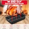 Bakken- Swiss BAKKEN 17x13in. Nonstick Roasting Pan with Rack, Carbon Steel, Oven Safe, 450 DegF, Gray Marble BKTURKYP4 - alternate 4