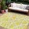 Homeroots 10' X 14' Yellow And Linen Geometric Washable Indoor Outdoor Area Rug 600503 - alternate 1