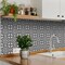 Homeroots 12" X 12" Tulipa Gray and White Peel and Stick Removable Tiles 555892 - alternate 5