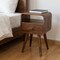 Homeroots 22" Brown Solid Wood Square One Drawer Nightstand 651487 - alternate 10