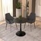 Leisuremod Bristol Modern Round Dining Table with MDF Wood Top and Steel Pedestal Base BTBL-27BL - alternate 2