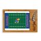 Picnic Time Family Of Brands NCAA Kansas Jayhawks Football Field Icon Glass Top Cutting Board & Knife Set 910-00-505-244-0 - alternate 1