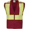 Ironwear Two-Tone Hi-Vis Safety Vest M Class 2 H Back, , Zipper 6 Pockets 1287-RZ-RD-MD - alternate 1