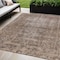 Homeroots 5' X 8' Brown Oriental Washable Indoor Outdoor Area Rug 607525 - alternate 1
