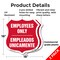 Signmission Bilingual Employees Only Shield Sign Emp, 18 inch X 18 inch, Plastic Sign, 2PK SHI-P-2PACK-18-364 - alternate 3