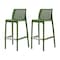 Lagoon Milos Resin Stackable Bar Stool with Aluminum Footrest, 2PK 7203VD-BBLGS - alternate 2