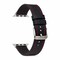 Elegani Hybrid Leather Rubber Band Compatible with Apple Watch 46mm, Black/Red, Silver Buckle QRALGM-BLKRED-46 - alternate 1