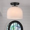 Vaxcel Shelby Semi-Flush Mount Ceiling Light, Matte Black, White Marble Glass Dome, 9.25-In. C0370 - alternate 5